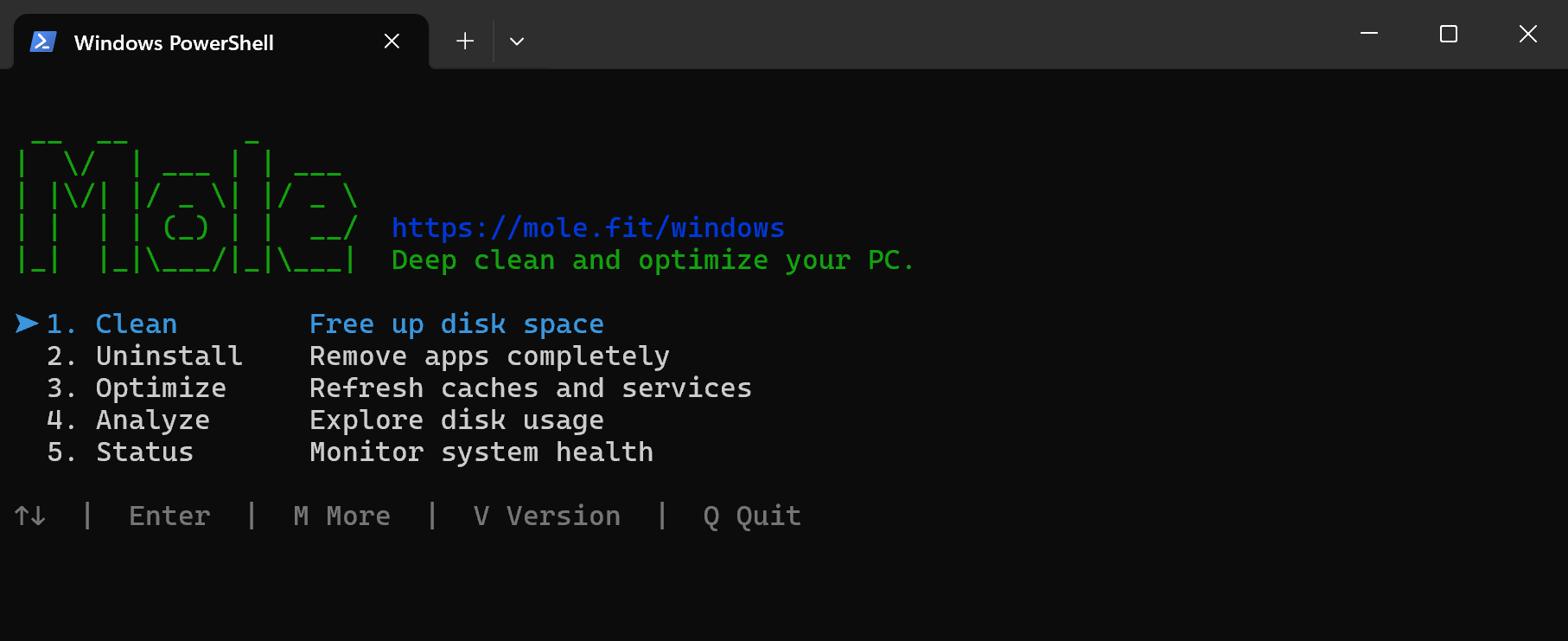Mole CLI for Windows